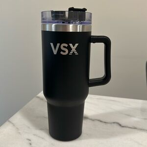 VSX Black Tumbler With Straw